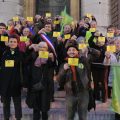 Flashmob devant Notre Dame de Lorette